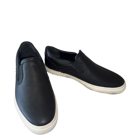 NEW NIB Vince Men’s Fairfax Black Leather Slip On Shoes Leather US 9 - Picture 7 of 12